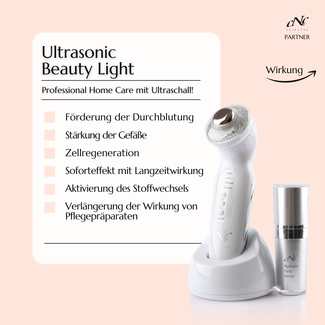 Hand-Ultraschallgerät CNC Ultrasonic Beauty Light, 3 MHz inkl. 3 Sondergrößen