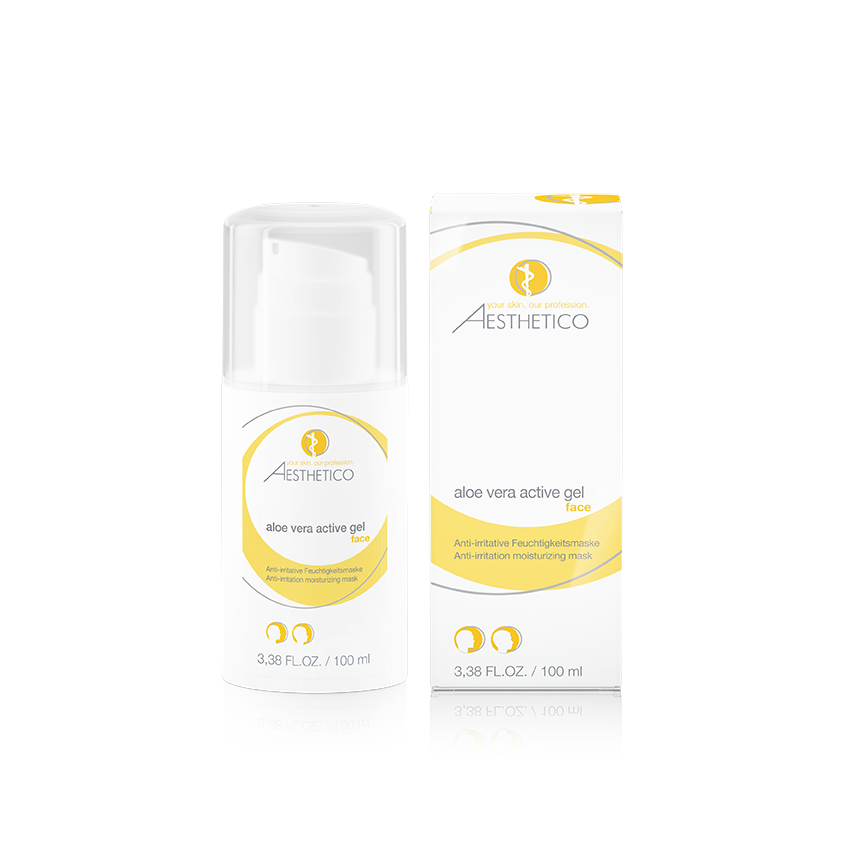 Aesthetico Aloe Vera Active Gel 100ml, kühlende Gesichtsmaske